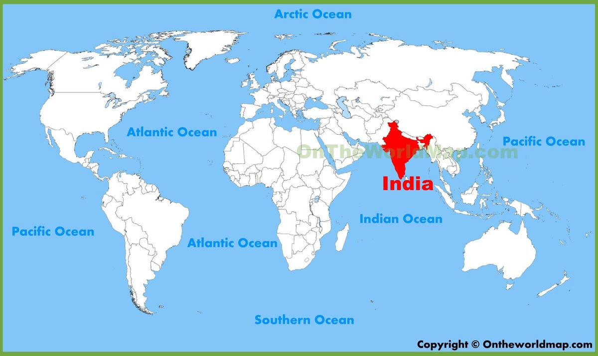 印度的世界地图