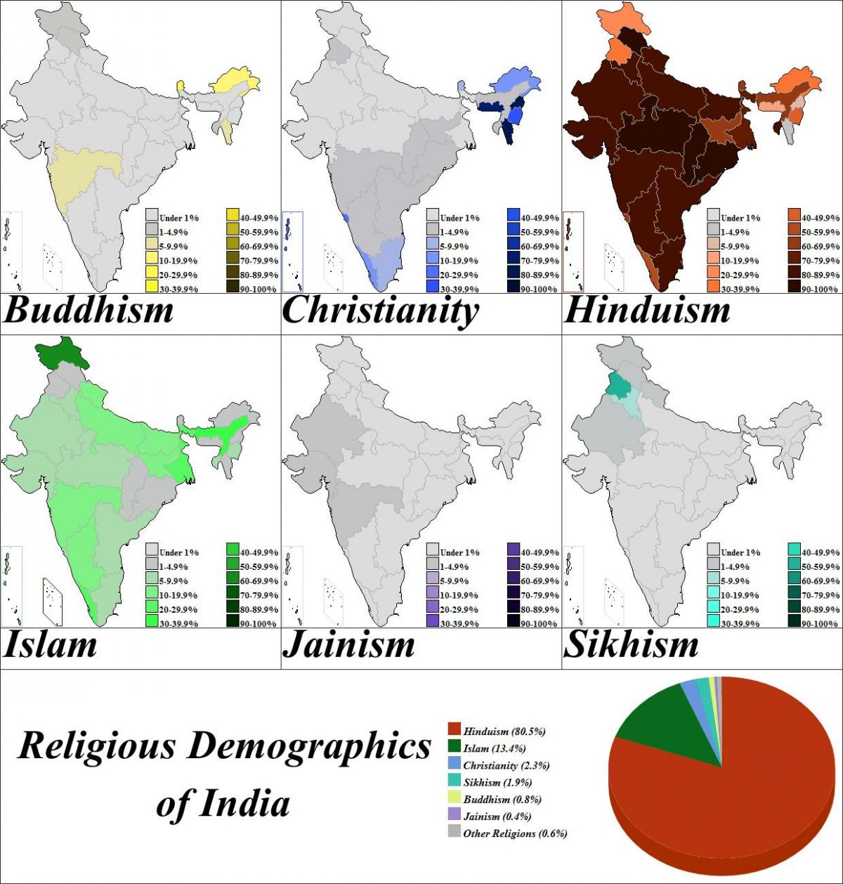 地图的印度教的宗教