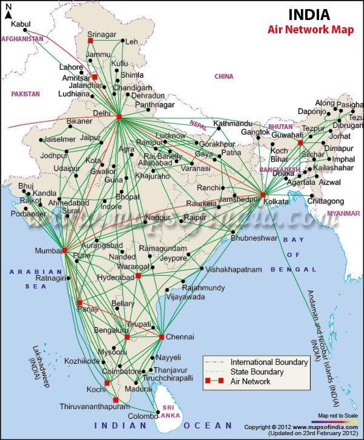空地图印度