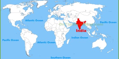 印度的世界地图