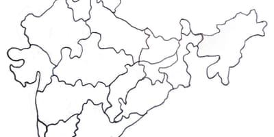 印度的地图绘制的图像