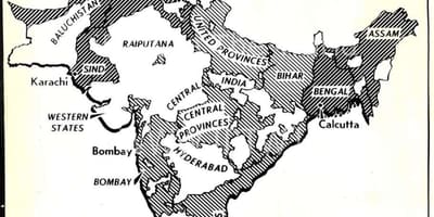 地图印度之前，1947年
