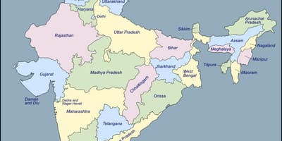 印度的地图名称的国家