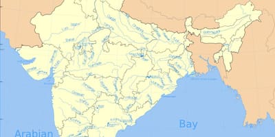 地图的印度河流
