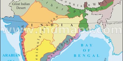 印度的物理分地图