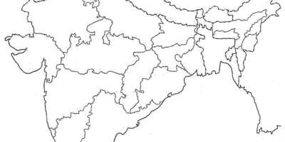 政治地图的印度空白